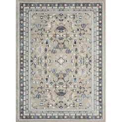 Vista Blue Beige Area Rug, 7x9