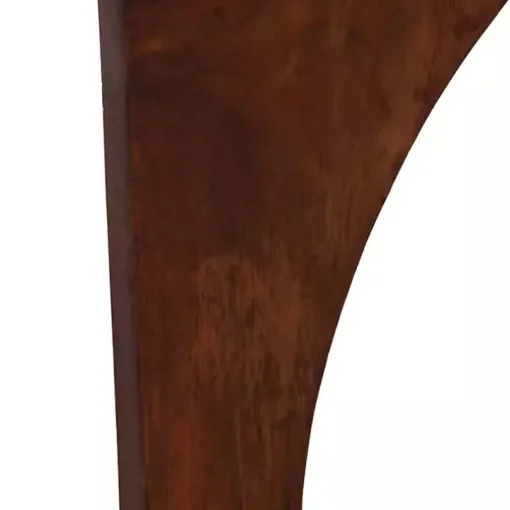 Walnut Cut-Out Round Accent Table