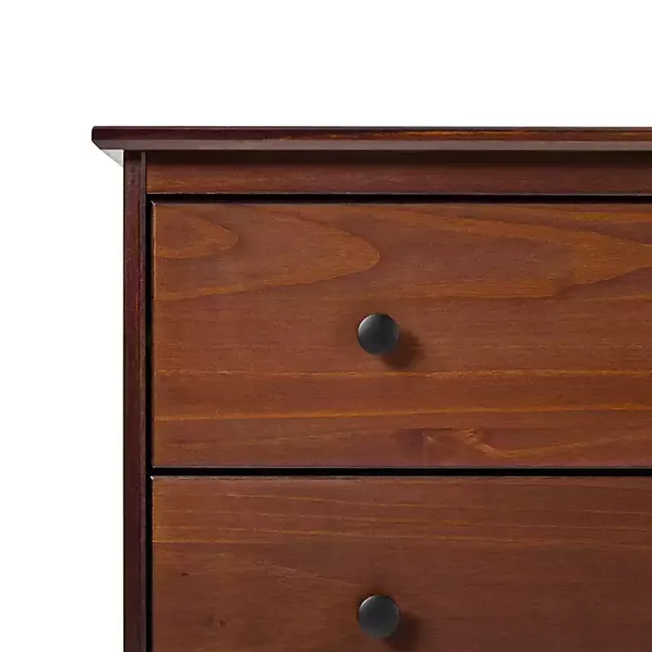 Walnut Mid-Century Modern 4-Drawer Wood Dresser