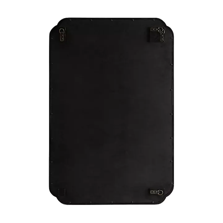 Walnut Scallop Rectangle Wall Mirror