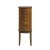 Walnut Wood 5-Drawer Zinnia Jewelry Armoire