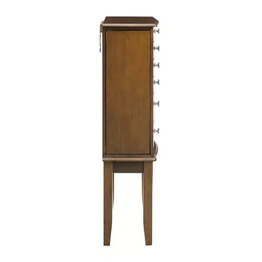 Walnut Wood 5-Drawer Zinnia Jewelry Armoire