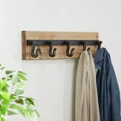 Warm Brown Industrial Iron Wall Hooks
