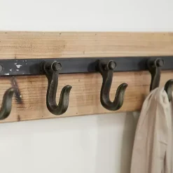 Warm Brown Industrial Iron Wall Hooks