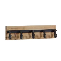 Warm Brown Industrial Iron Wall Hooks