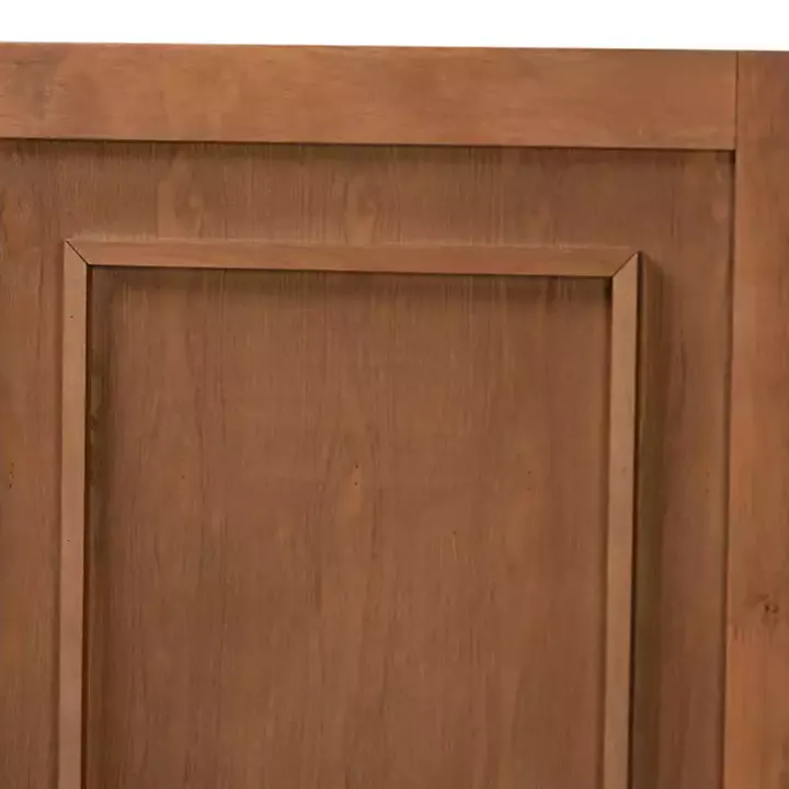 Warm Brown 3-Panel Wood Full Headboard