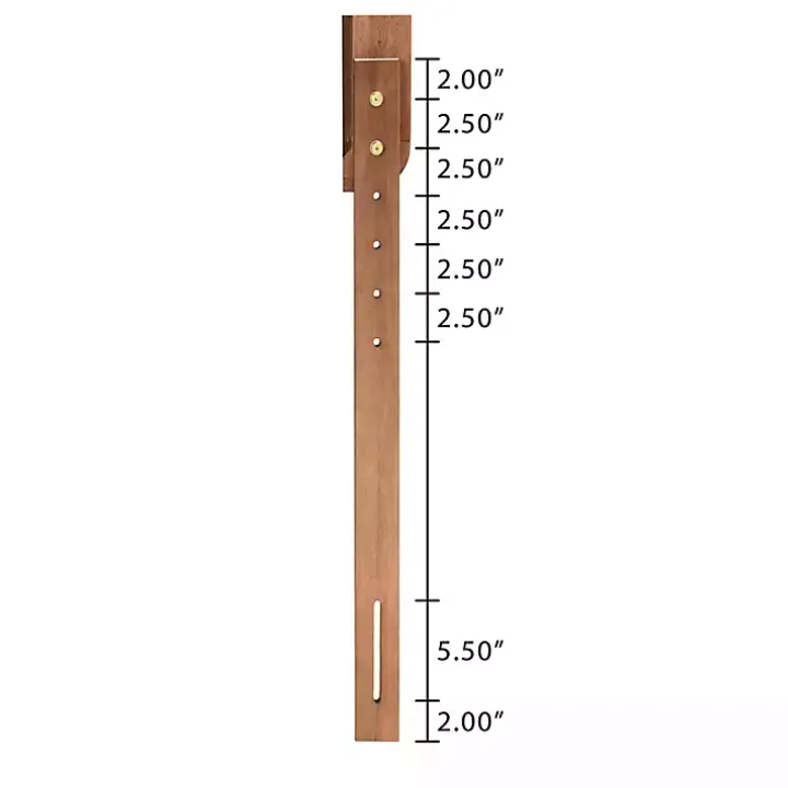 Warm Brown 3-Panel Wood Full Headboard