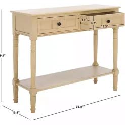 Warm Natural 2- Drawer Samantha Console Table