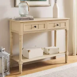 Warm Natural 2- Drawer Samantha Console Table
