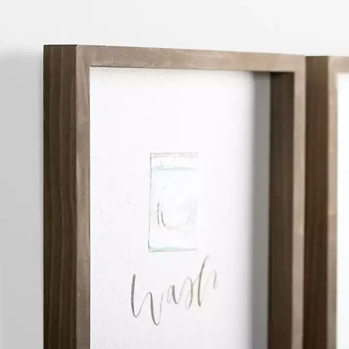 Wash Dry Fold Wall Plaques, Set of 4