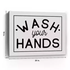 Wash Your Hands Giclee Canvas Art Print, 20x16 in.