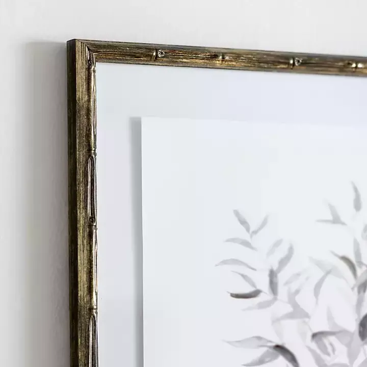 Watercolor Bamboo Leaves Framed Art Print