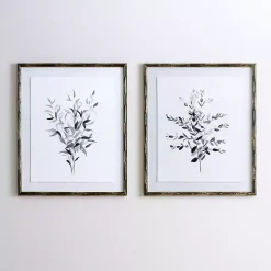 Watercolor Bamboo Leaves Framed Art Print