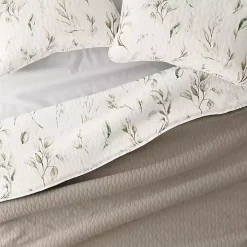 Watercolor Leaves Reversible 3-pc. King Quilt Set