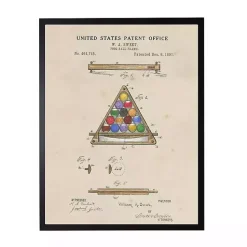 Watercolor Pool Ball Frame Framed Art Print