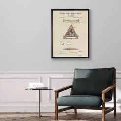 Watercolor Pool Ball Frame Framed Art Print