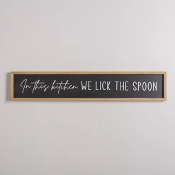 We Lick the Spoon Wall Plaque