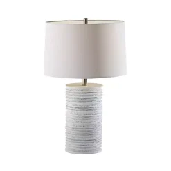 Weathered Cream Marissa Ribbed Table Lamp
