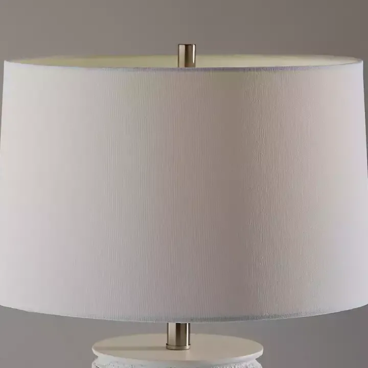 Weathered Cream Marissa Ribbed Table Lamp