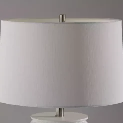 Weathered Cream Marissa Ribbed Table Lamp