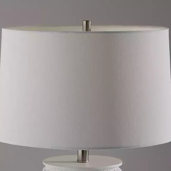 Weathered Cream Marissa Ribbed Table Lamp