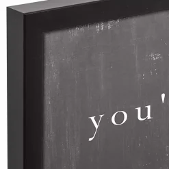 Welcome at This Table Black Framed Canvas Print