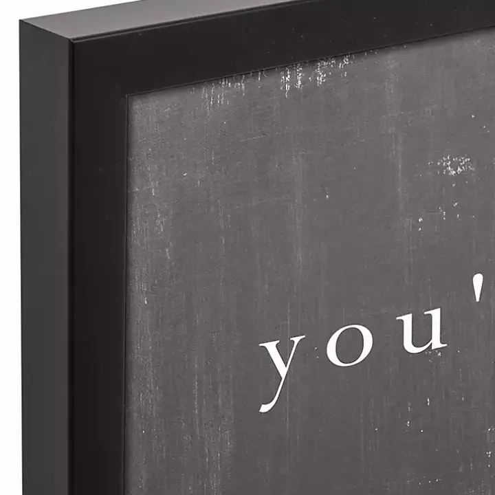 Welcome at This Table Black Framed Canvas Print