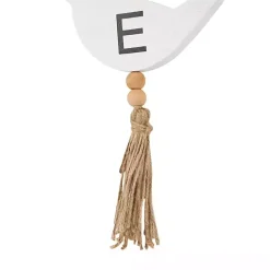 Welcome Bird Shaped Wood Wall Sign