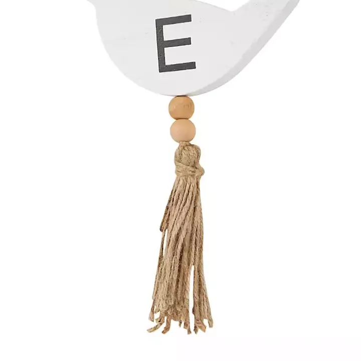 Welcome Bird Shaped Wood Wall Sign