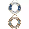 Welcome Life Ring Wall Plaques, Set of 2