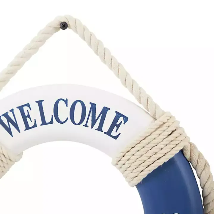 Welcome Life Ring Wall Plaques, Set of 2