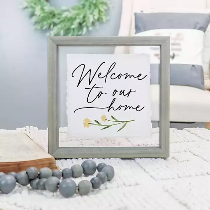 Welcome to Our Home Framed Wall Plaque