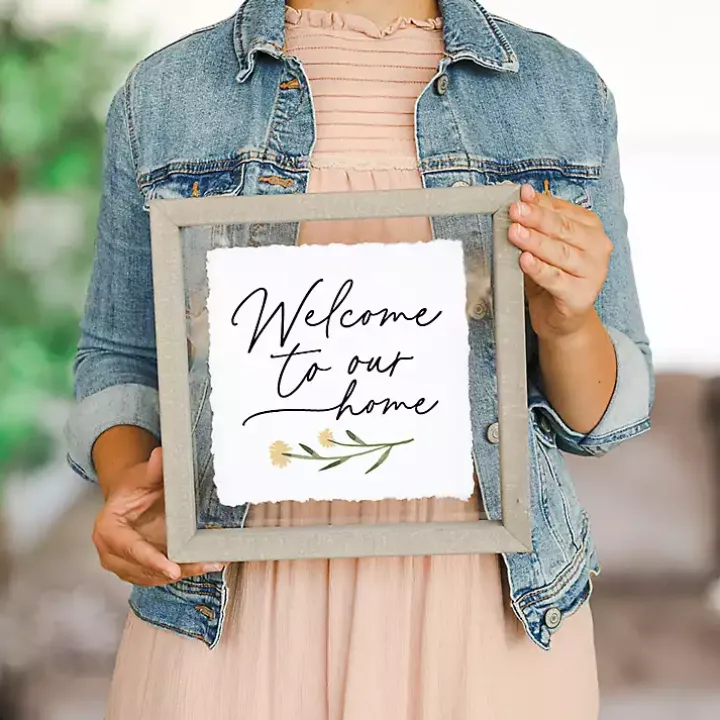 Welcome to Our Home Framed Wall Plaque