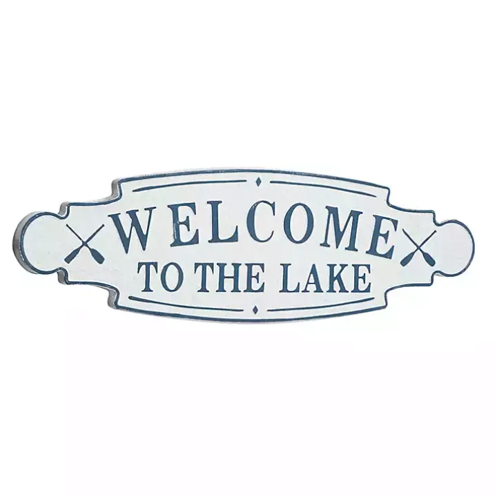 Welcome To The Lake Metal Wall Plaque