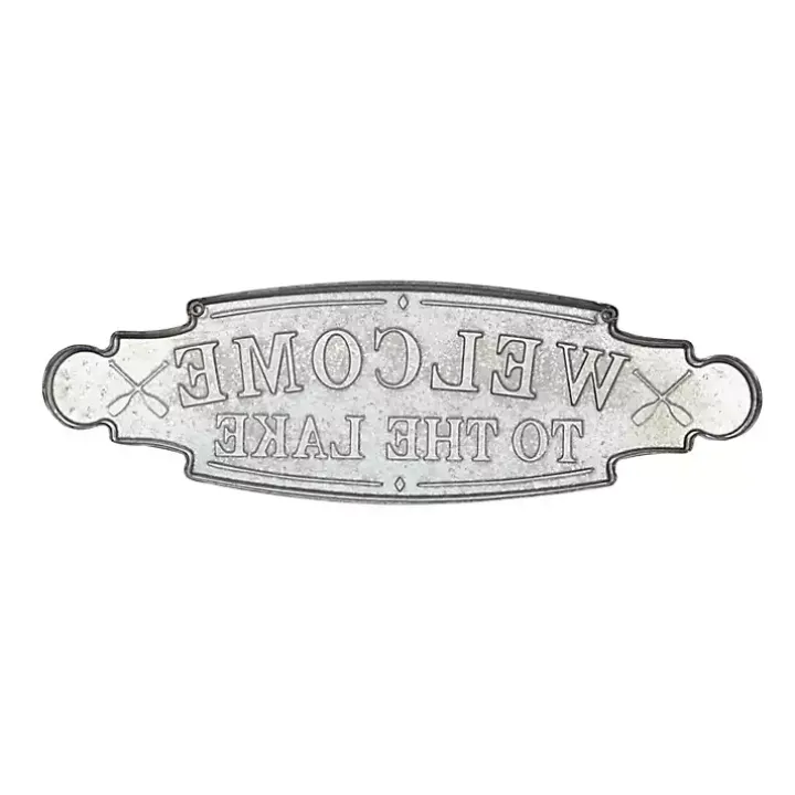 Welcome To The Lake Metal Wall Plaque