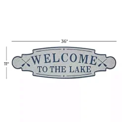 Welcome To The Lake Metal Wall Plaque