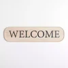 Welcome Twisted Edge Wood Wall Plaque