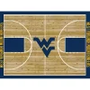 West Virginia University Courtside Area Rug, 4x6