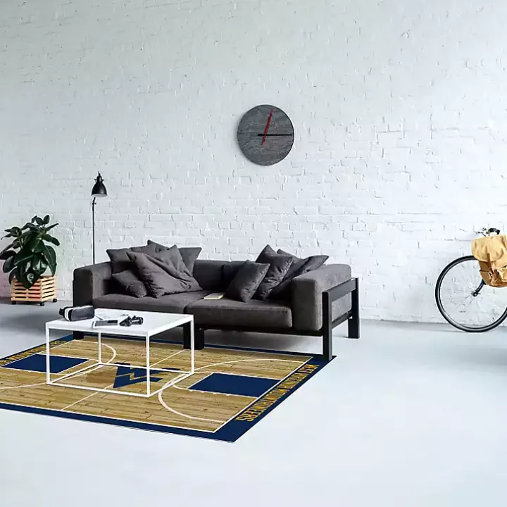 West Virginia University Courtside Area Rug, 4x6