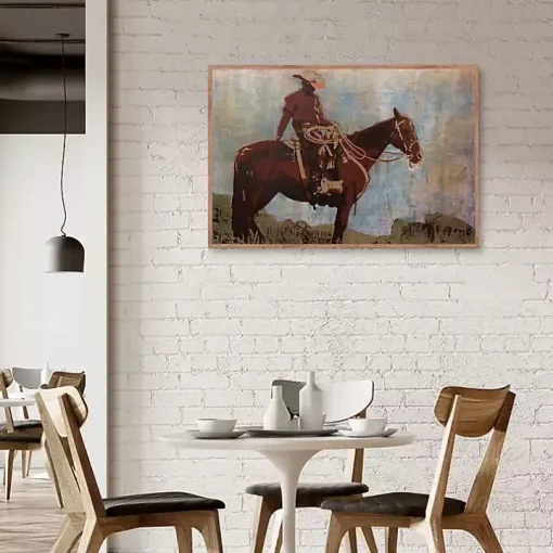 Western Moment Framed Canvas Art Print