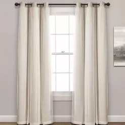 Wheat Curtain Panel Set with Overlay, 108 in.