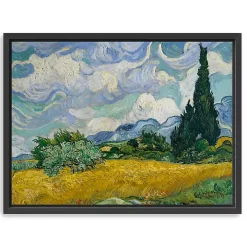 Wheat Field with Cypresses Canvas Print, 26x20 in.