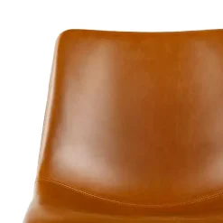 Whiskey Faux Leather Scoop Dining Chairs, Set of 2