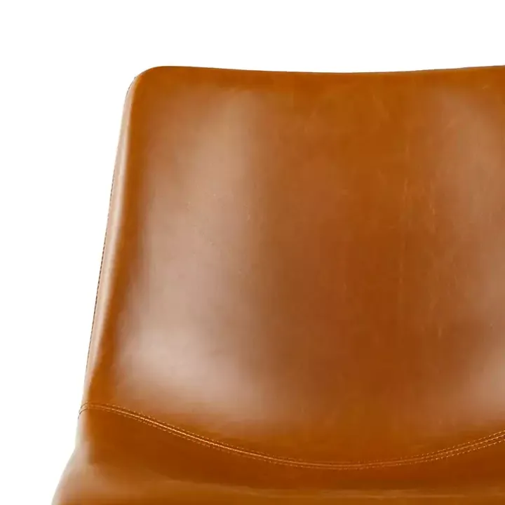 Whiskey Faux Leather Scoop Dining Chairs, Set of 2