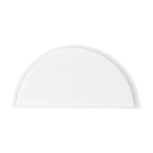 White & Gold Half Moon Dorrah Accent Table