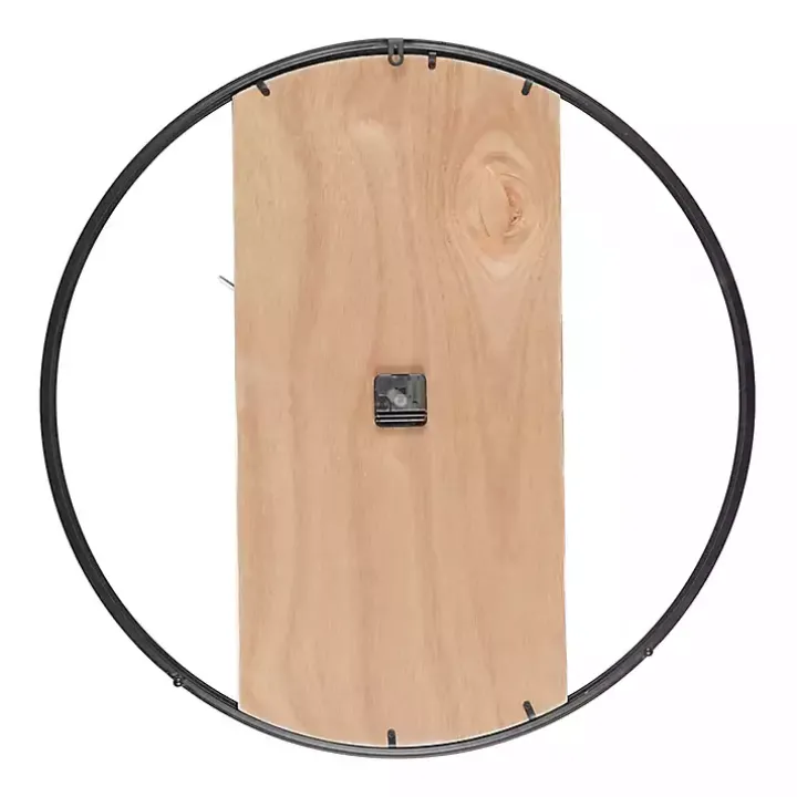 White and Black Carved Open Wall Clock