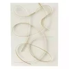 White and Gold Iron Abstract Wave Plaque