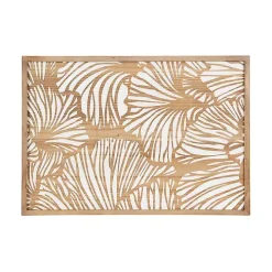 White and Rustic Wood Botanical Wall Plaque