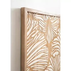 White and Rustic Wood Botanical Wall Plaque