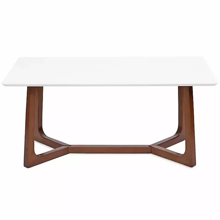 White and Walnut Olivia Coffee Table